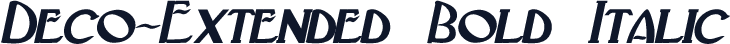 Deco-Extended Bold Italic