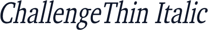 ChallengeThin Italic