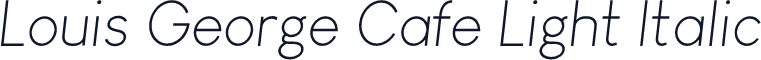 Louis George Cafe Light Italic