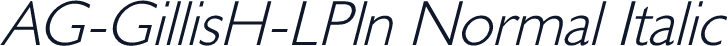 AG-GillisH-LPln Normal Italic