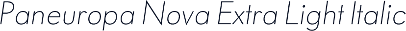 Paneuropa Nova Extra Light Italic