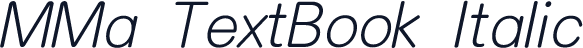 MMa TextBook Italic