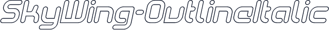 SkyWing-OutlineItalic