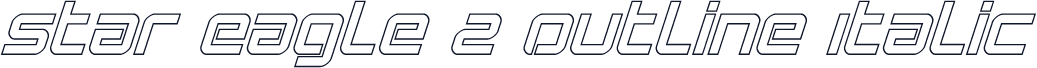 Star Eagle 2 Outline Italic