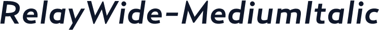 RelayWide-MediumItalic