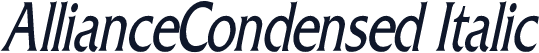 AllianceCondensed Italic