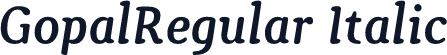 GopalRegular Italic