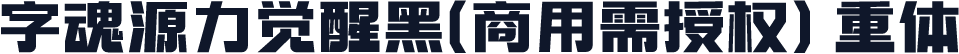 字魂源力觉醒黑(商用需授权) 重体
