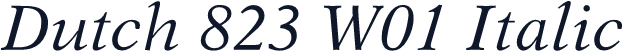 Dutch 823 W01 Italic