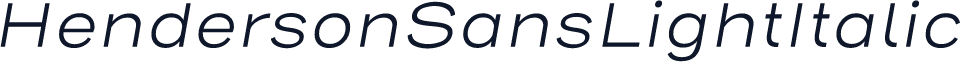 HendersonSansLightItalic