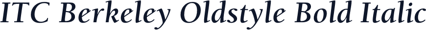 ITC Berkeley Oldstyle Bold Italic