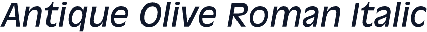 Antique Olive Roman Italic
