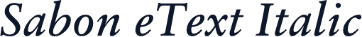 Sabon eText Italic