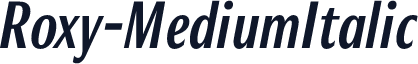 Roxy-MediumItalic