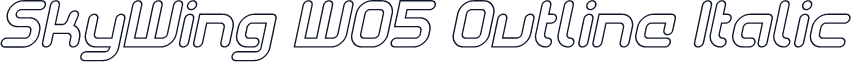 SkyWing W05 Outline Italic