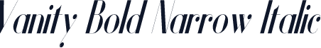 Vanity Bold Narrow Italic