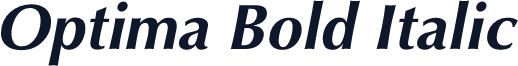 Optima Bold Italic
