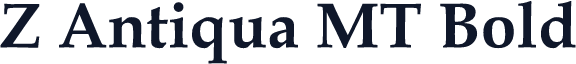 Z Antiqua MT Bold