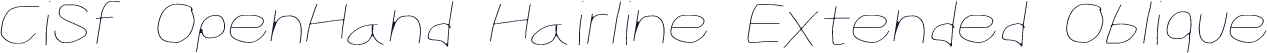 CiSf OpenHand Hairline Extended Oblique