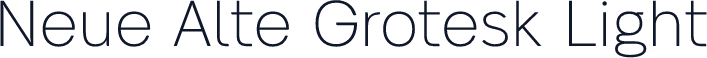 Neue Alte Grotesk Light