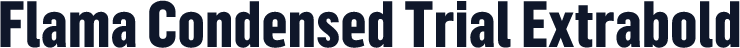 Flama Condensed Trial Extrabold