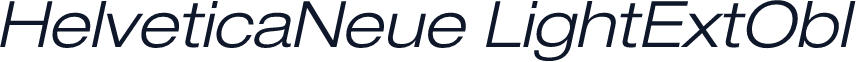 HelveticaNeue LightExtObl