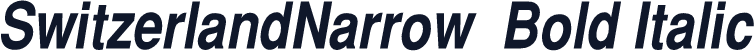 SwitzerlandNarrow  Bold Italic