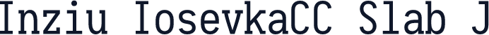 Inziu IosevkaCC Slab J