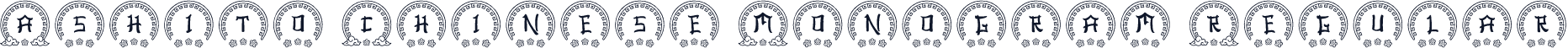 Ashito Chinese Monogram Regular