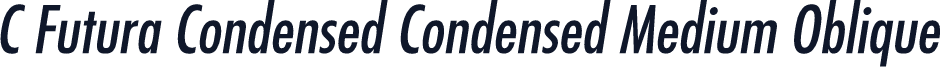 C Futura Condensed Condensed Medium Oblique