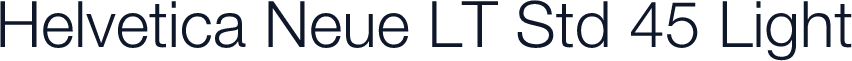 Helvetica Neue LT Std 45 Light