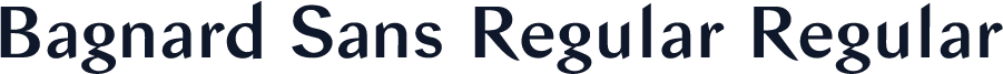 Bagnard Sans Regular Regular