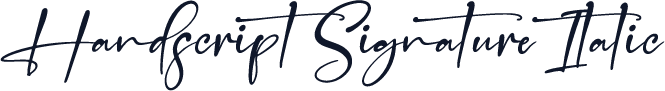 Handscript Signature Italic
