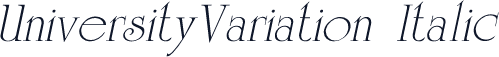 UniversityVariation Italic