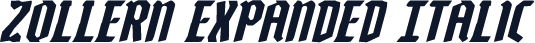 Zollern Expanded Italic