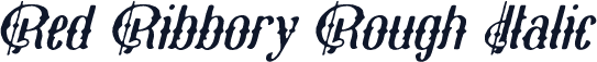 Red Ribbory Rough Italic