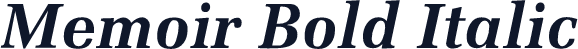 Memoir Bold Italic