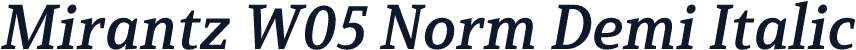 Mirantz W05 Norm Demi Italic