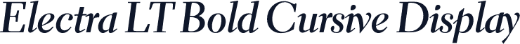 Electra LT Bold Cursive Display