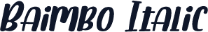 Baimbo Italic