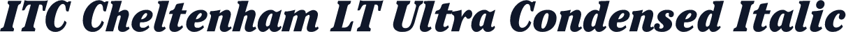 ITC Cheltenham LT Ultra Condensed Italic