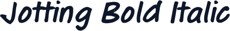 Jotting Bold Italic