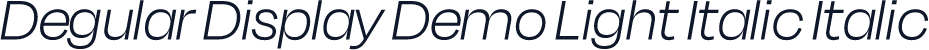 Degular Display Demo Light Italic Italic