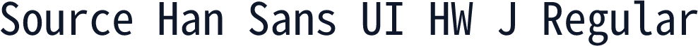 Source Han Sans UI HW J Regular