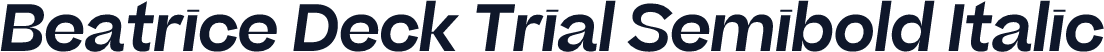 Beatrice Deck Trial Semibold Italic