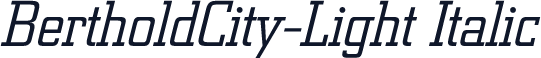 BertholdCity-Light Italic