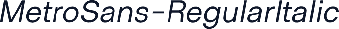 MetroSans-RegularItalic