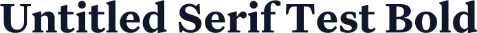 Untitled Serif Test Bold