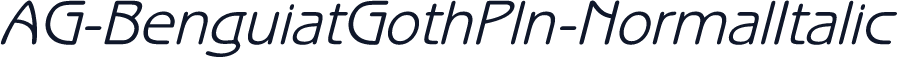 AG-BenguiatGothPln-NormalItalic