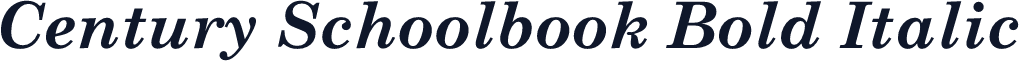 Century Schoolbook Bold Italic